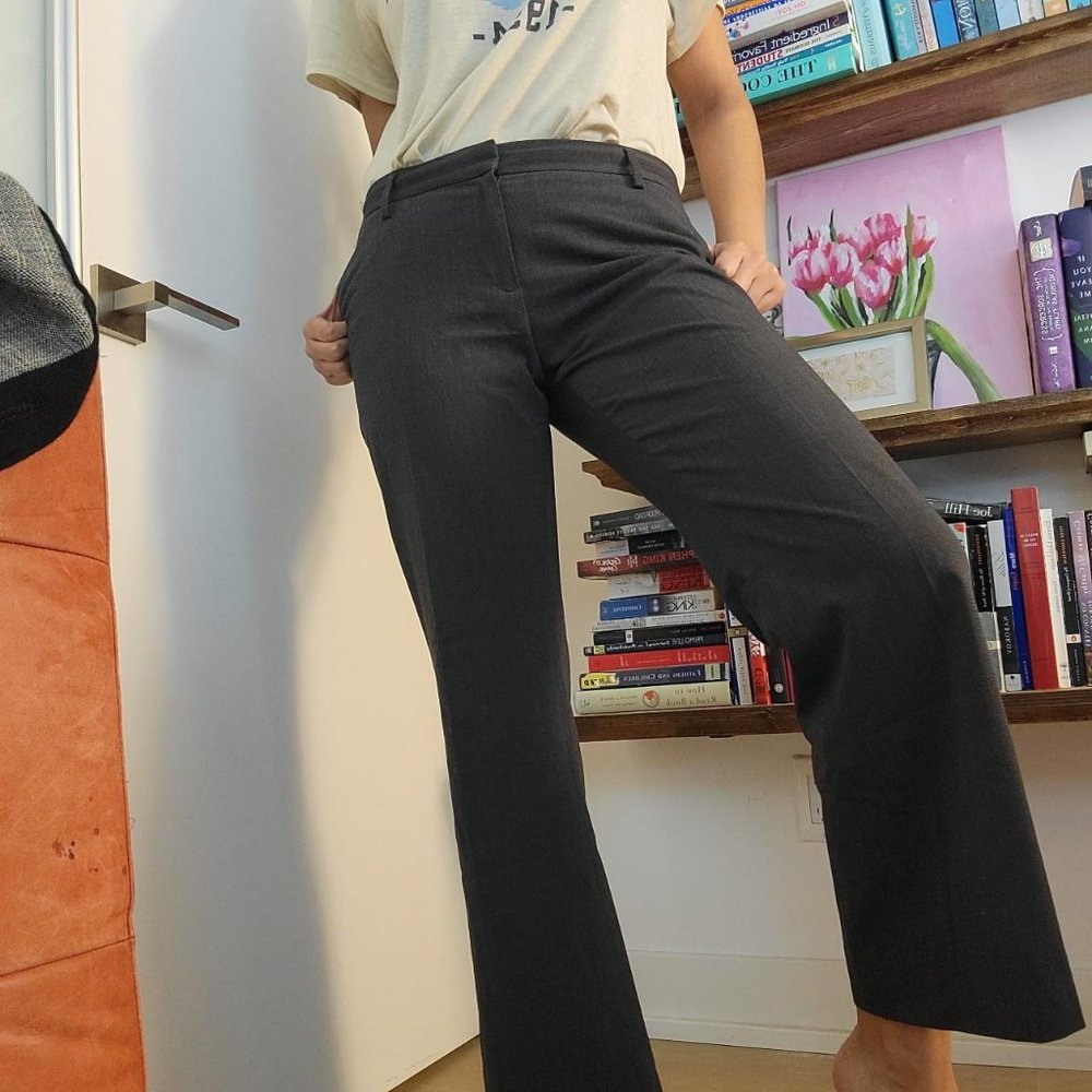 Slate Grey Low Waist Trousers